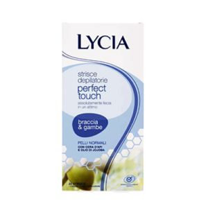 Lycia Depilatory Strips Arms and Legs Normal Skin 20 Strips + 2 Post Depilation Wipes