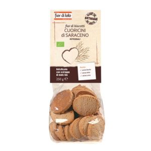 Fior Di Loto Fior Di Biscuits Organic Wholemeal Buckwheat Hearts 250 g