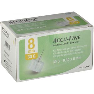 Accu-Chek Needle Accu-Fine 30G 8mm Insulin Pen Needle 100 Pieces