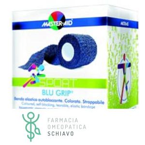 Master Aid Sport Grip Blue Self-Locking Elastic Bandage cm 4x4,5m 1 Reel