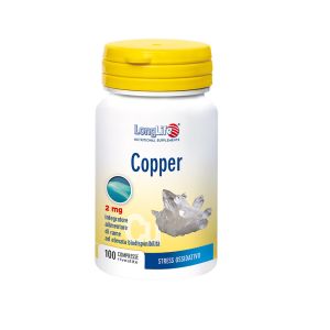 Longlife copper 2mg dietary supplement 100 tablets
