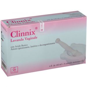 Clinnix vaginal lavage 4 bottles 140ml + 4 disposable vaginal cannulas in blister