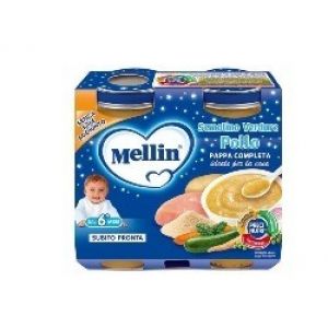 Mellin Pappa Completa Omogeneizzato di Pollo e Verdure 2 x 200 g