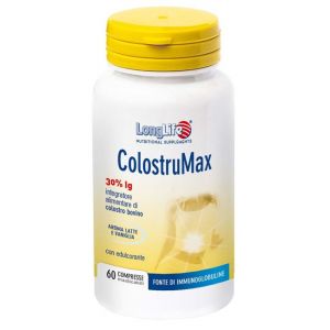 LongLife ColostruMax Pure Bovine Colostrum Supplement 60 Chewable Tablets
