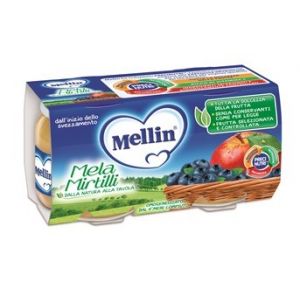 Mellin Omogeneizzato Di Frutta Mela e Mirtillo 2 x 100 g