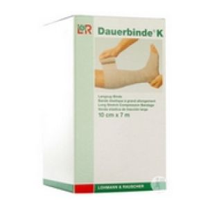 Elastic Bandage Dauerbinde K High Extensibility 10x700cm 1 Piece With Staples