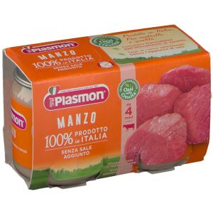 Plasmon Homogenized Beef 2 Jars of 120 g
