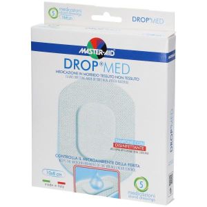 Medicazione Compressa Autoadesiva Dermoattiva Ipoallergenica Aerata Master-aid Drop Med 10x8 5 Pezzi