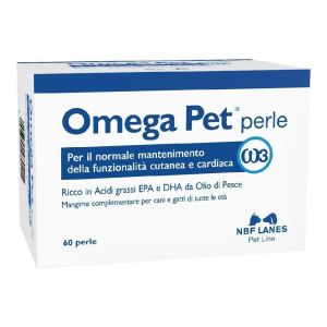 Nbf Lanes Omega Pet Perle Integratore di Omega 3 Cani e Gatti 60 Perle