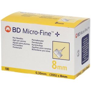 Ago per Penna da Insulina Bd Microfine Gauge 30 Lunghezza 8mm 100 Pezzi