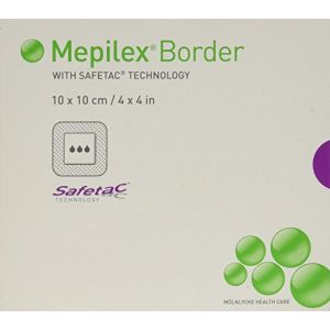 Medicazione In Schiuma Di Poliuretano Mepilex Border Flex 10x10 Cm 5 Pezzi