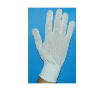 Ambidextrous Glove In White Monofilament Cotton For Allergies Der