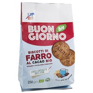 Fsc Biodelight Biscotti di Farro Al Cacao Bio i Olio di Girasole Senza Olio di Palma 250g