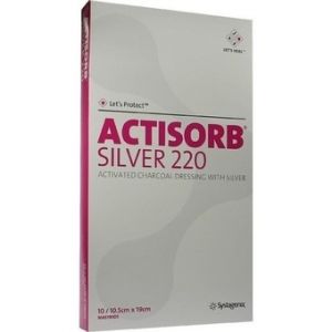 Actisorb Silver 220 Antibacterial Dressing 10.5x19 cm 10 Pieces