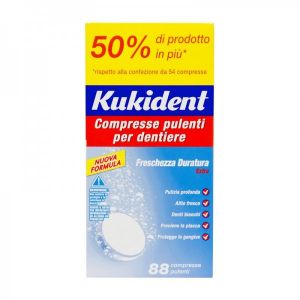Kukident Cleanser Fresh Denture Cleaning Tablets 88 Effervescent Tablets