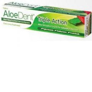 Aloedent triple action toothpaste with aloe vera and coenzyme q10 100 ml