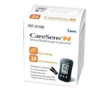 Caresens 25 Test Strips For Measuring Blood Glucose