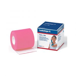 Leukotape K Elastic Adhesive Bandage Taping 5x500 Cm Medium Size Pink