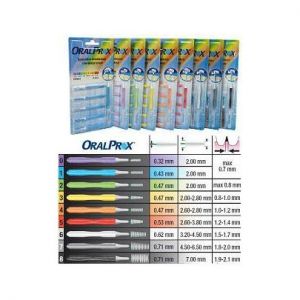 Oralprox blister of 6 interdental brushes size 7 gray color