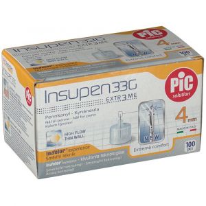 Pic Insupen 33G Extreme Insulin Pen Needle 4mm 100 Pieces