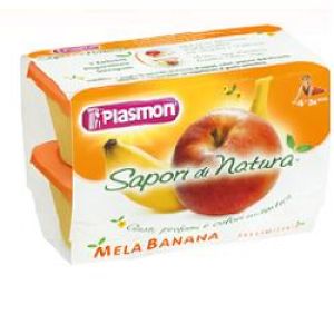 Plasmon Homogenized Fruit Flavors Of Nature With Apple And Banana 4x100 g +4m