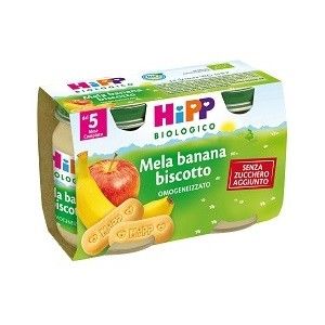 Hipp Organic Homogenized Apple Banana And Biscuit 2x125g