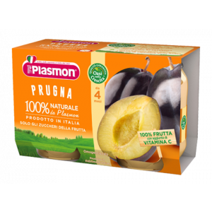 Plasmon Homogenized Fruit Flavors Of Nature With Plum 4x10 g +4m