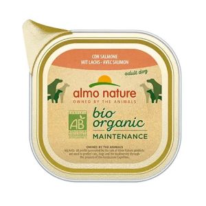 Almo Nature Bio Organic Maintenance Cibo Umido Salmone Cani Adulti Vaschetta 100g