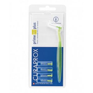 Curaprox plus cps prime 1.1 green 5 interdental brushes + handle