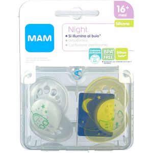 Original Night - Pacifier 16+ Mam Neutral Silicone 2 Pieces