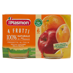 Plasmon Homogenized 4 Fruits 2 jars of 104 g