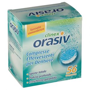 Orasiv clinex effervescent tablets dental prosthesis 56 pieces