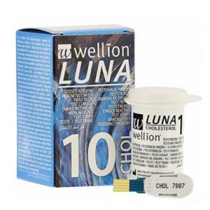 Wellion Luna Choles Strips For Measuring Blood Glucose 10 Pieces