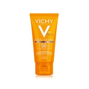 Vichy Idéal Soleil Gel Bronze SPF 50 Ottimizzatore di Abbronzatura Protezione Viso Corpo 50 ml