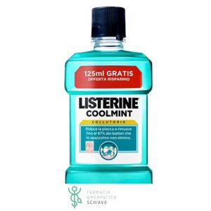 Listerine coolmint anti-plaque mouthwash freshens breath 500ml