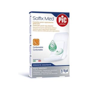 Pic Soffix Med Post-operative Antibacterial Plaster 15x8cm 5 Pieces