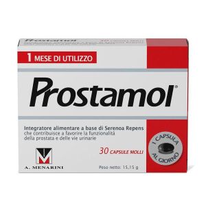 Prostamol  30 Capsule - Integratore Alimentare i Serenoa Repens per La Funzionalità Della Prostata e Delle Vie Urinarie