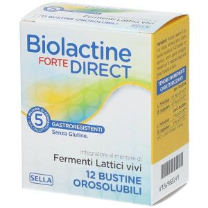 Biolactine Forte Direct Integratore di Fermenti Lattici 12 Bustine