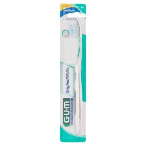 Gum original white anti-stain toothbrush medium bristles