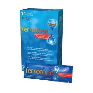 Iron Food Supplement - Ferrotone 100% Natural 14 Sachets 20ml
