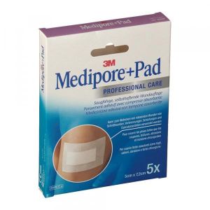 Medipore+pad Medicazione Sterile 5x7,2 Cm 5 Pezzi