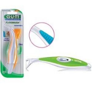 Gum flosbrush automatic fork + waxed dental floss