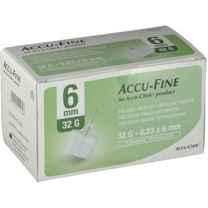 Accu-fine Insulin Delivery Pen Needles 6mm X 32g 100 Pieces