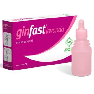 Logus pharma ginfast lavanda soluzione per igiene intima 5 flaconi da 140ml