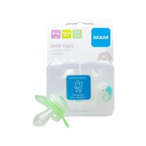 Mam Night Soother 2-6 Months Double Neutral Silicone