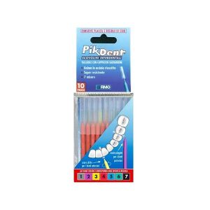 Pikdent Scovolino Interdentale 4 Rosso 0,7mm 10 Pezzi