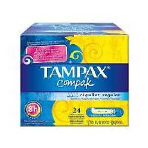 Tampax compak regular tampons light medium flow 24 pieces
