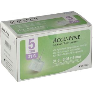 Roche Accu-fine Insulin Pen Needle 31g Length 5mm 100 Pieces