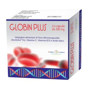 Global Pharma Globin Plus Food Supplement 24 Capsules From 500mg