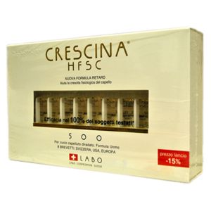 Labo crescina hfsc new formula retard 500 for men 20 vials